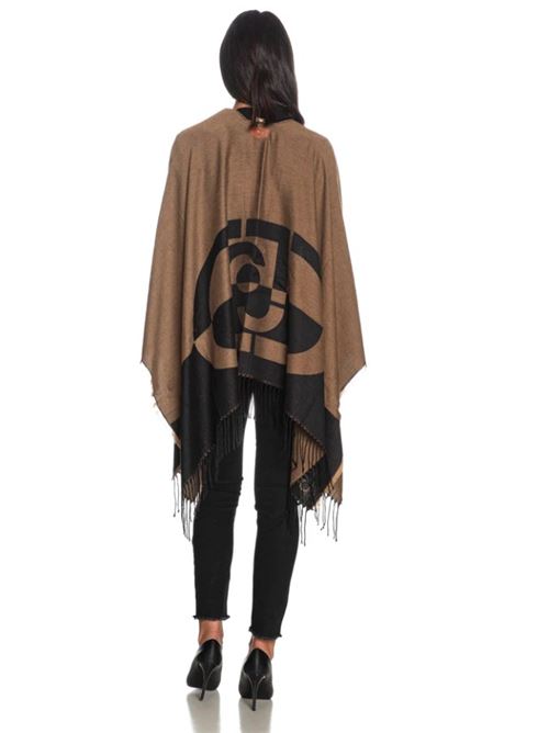 Poncho with logo and fringes Liu Jo | 2F5031T0300.00070